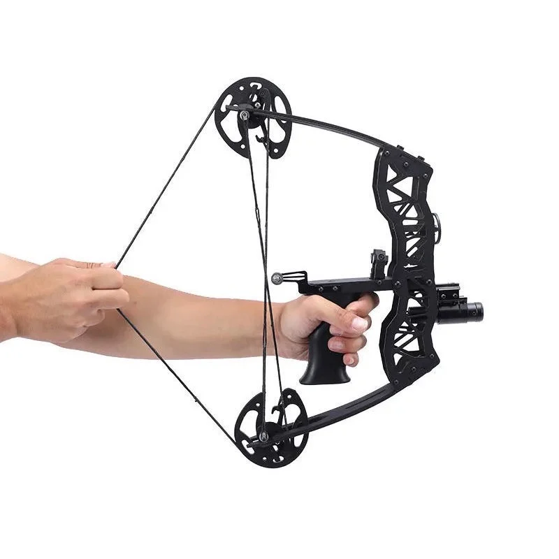 Mini Car Mounted Compound Bow Small Bow CNC Finely Crafted Small Car Mounted Composite Bow Sports Archery Equipment