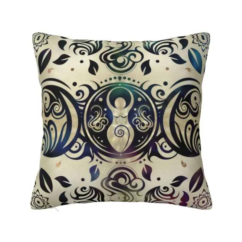 Triple Moon Goddess Pillow Case 45x45cm Bedroom Decoration Modern Witch Wiccan Magic Chair Cushion Square Pillowcase