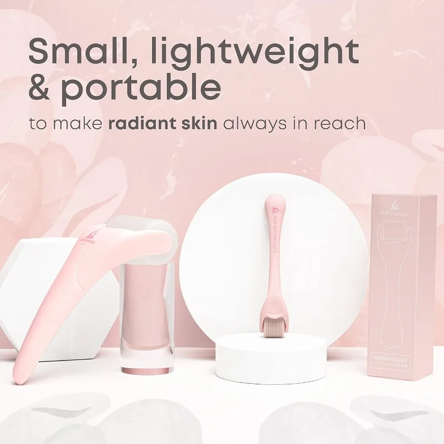 Derma rolo de gelo 2 em 1 para barba cabelo pele rosto 540 titânio.25mm auto cuidados presentes ferramentas de cuidados com a pele facial