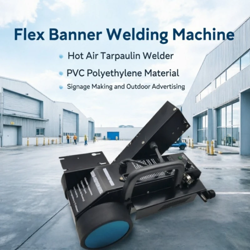Flex Banner Welding Machine Hot Air Tarpaulin Welder for PVC Polyethylene Material Signage Making and Outdoor Advertising