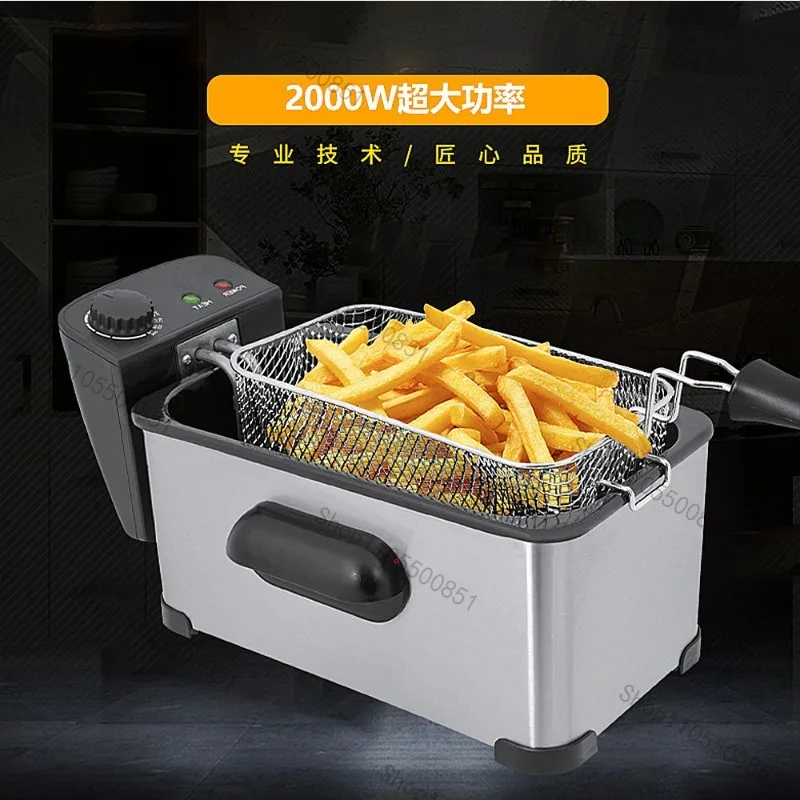 Fryer Household and Commercial 3.5L Electric Fryer Electric  Skewers  Kitchen Chips Cookware Basket
