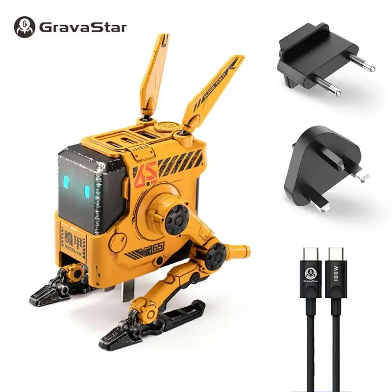 Top! Gravastar Alpha65 GaN 65W Type-c fast charger wall-mounted mechanical nitride charger gaming desktop figurine for laptop