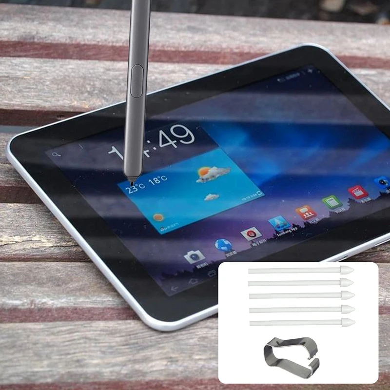 Touch Stylus S Pen Tips pennini + Clip per penna per Samsung Tab S7 S7 +/S6 Lite/Note10/Note20 punta stilo universale