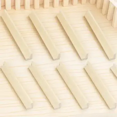 8 pçs enfeites de letras de madeira diy fornecimento bases dominó acessório titular bandeja suporte bege