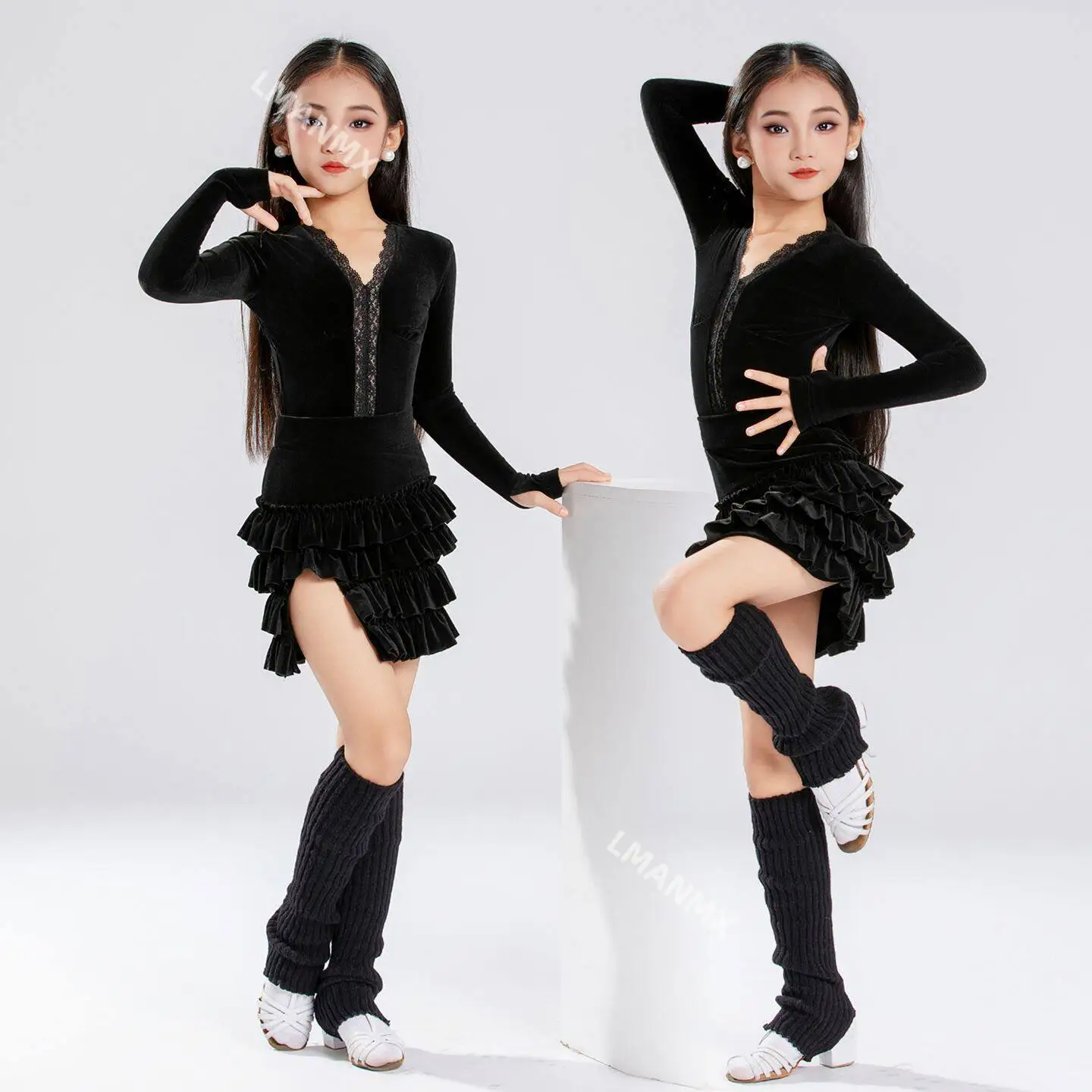 

Новое платье для латинских танцев для девочек на осень/зиму 2025 года для детей