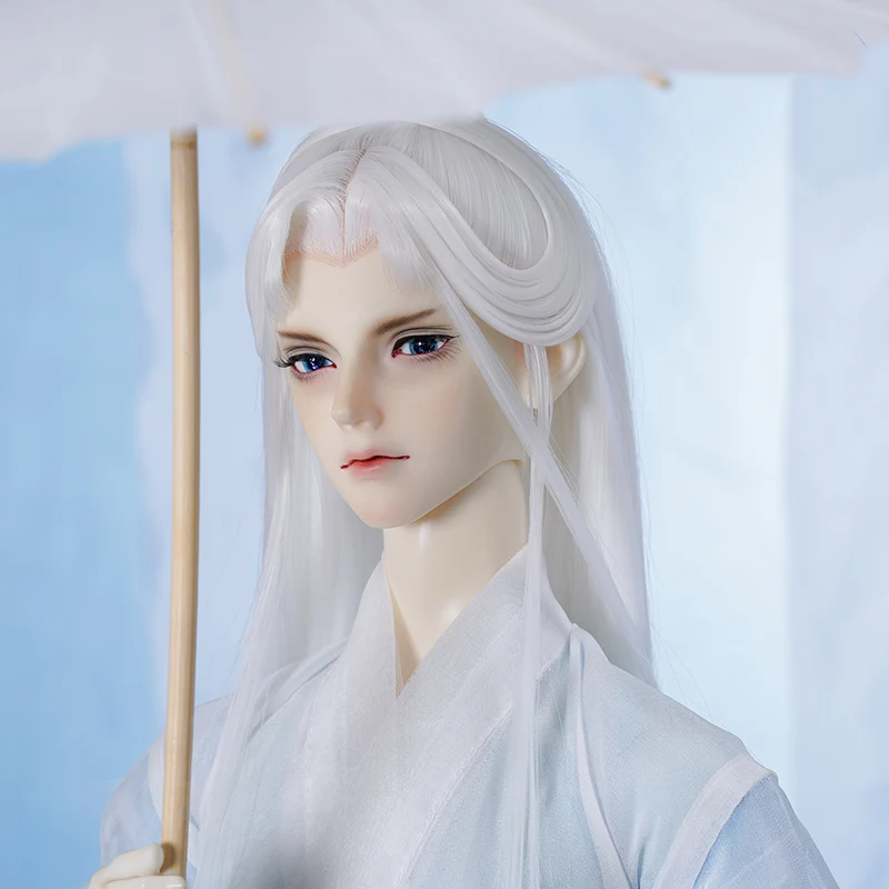 1/3 Skala BJD Peruki Ancient Costume Hanfu Vintage Long Hair Styling Samurai Peruka Dla SD13 SSDF ID72 Uncle Doll Akcesoria A1415