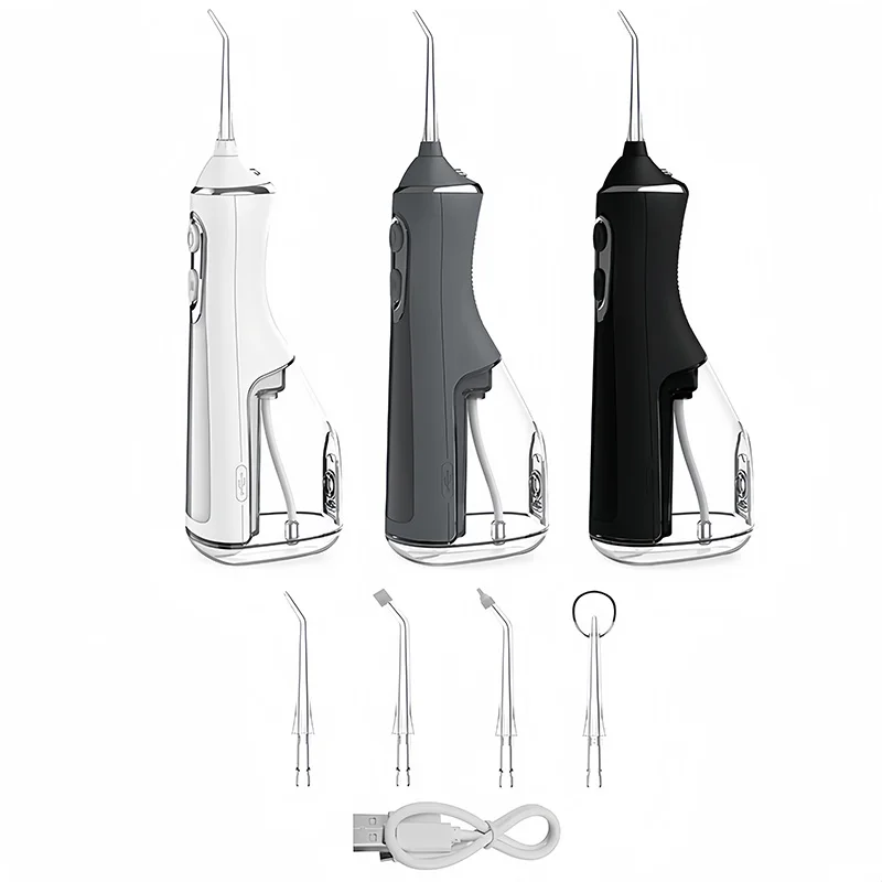 Portable Water Flosser Foldable Travel Oral Irrigator For Adult 5 Model Adjustment 300ml IPX7 Waterproof USB Cordless