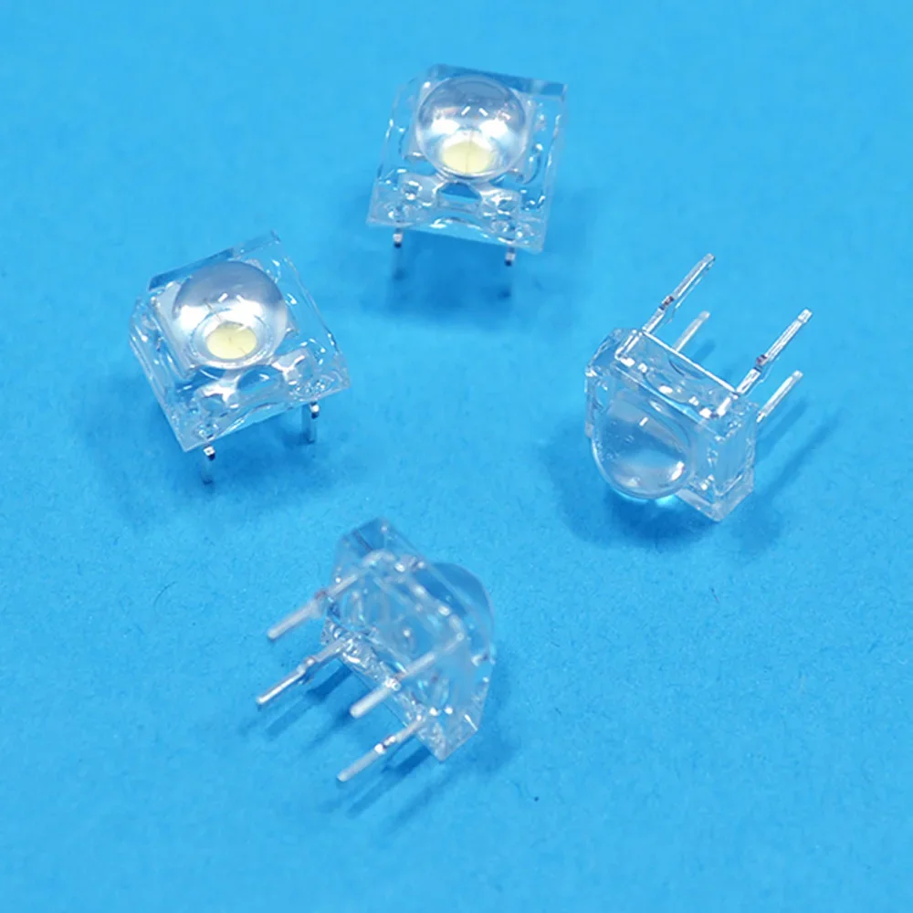 100Pcs Min F5 5mm Red Green Blue White Yellow Dome Flux Water Clear Piranha 1.9~3.4V Lamp Bead Light DIY Emitting Diode Led Bulb