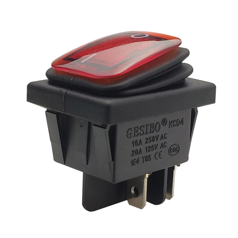 63HA KCD4 2/3 Positie Boot Rocker Switch 4/6 Pin Snap-In Schakelt Miniatuur Schakelaar