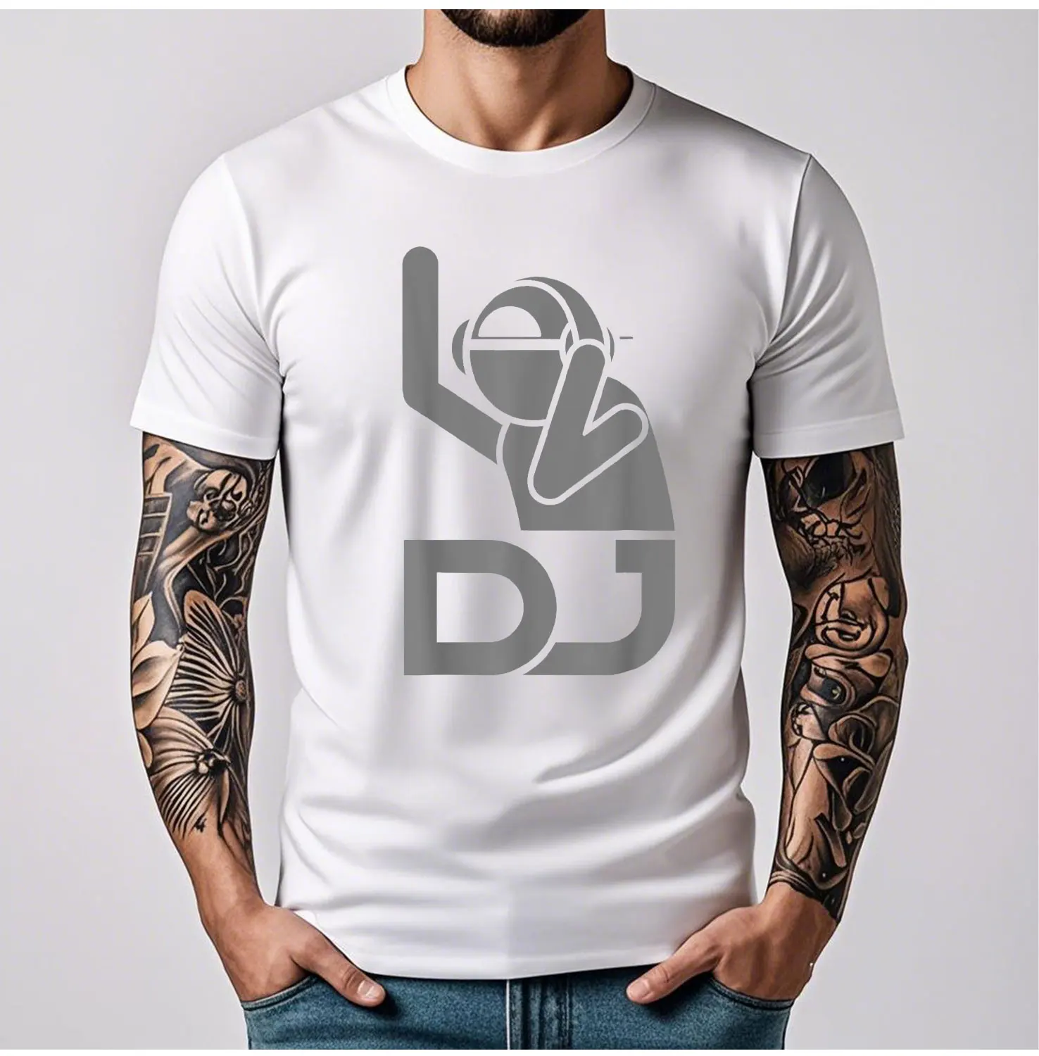 Cool DJ Art for Men Teen Boys Disc Jockey Music Producer DJ T-Shirt 90s Graphic T Shirts Casual Style Retro Short Sleeve Tops