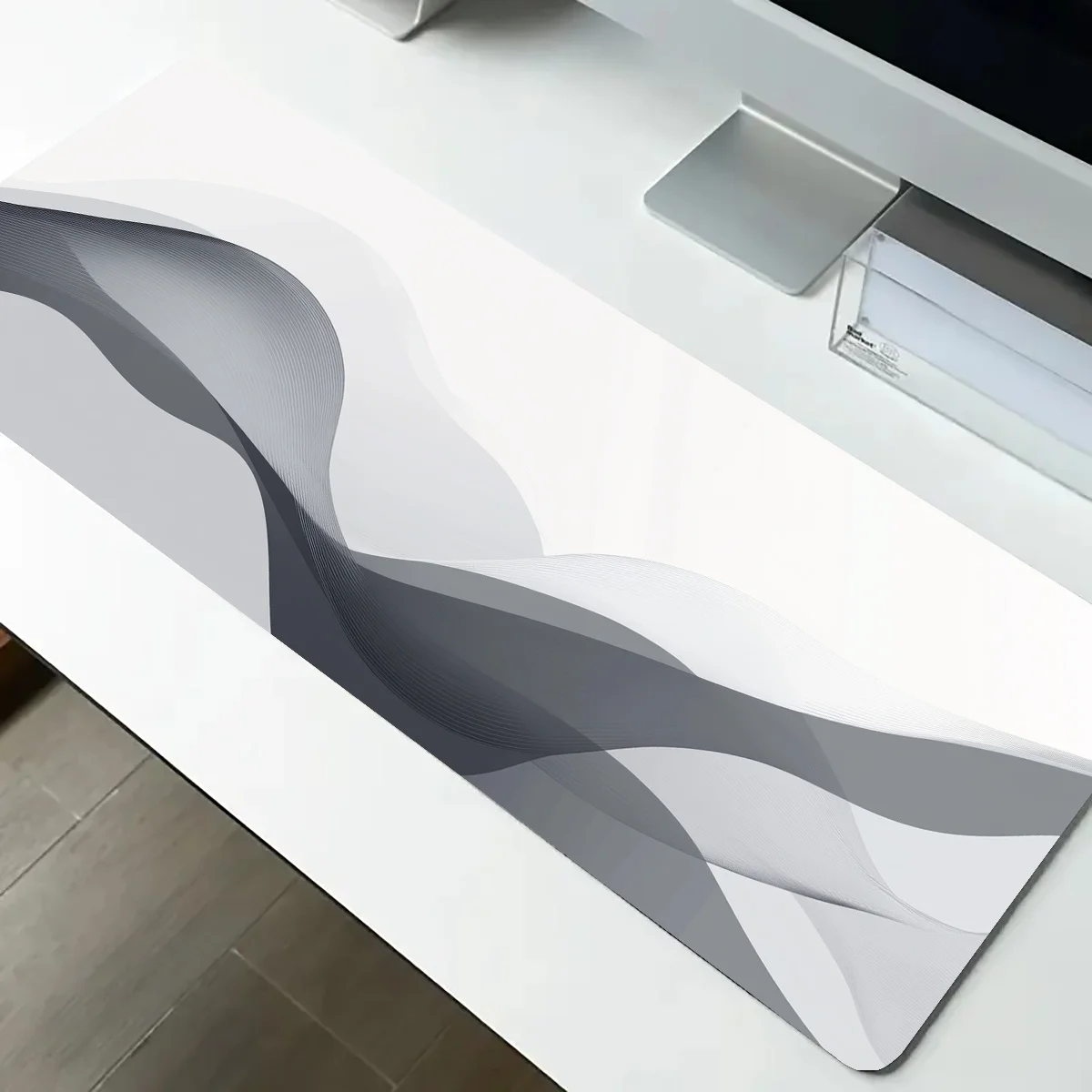 CIFBUY Black White Ribbon Mouse Pad Large Washable Diatomite Gaming Office Mat Durable Smooth Desk Accessories