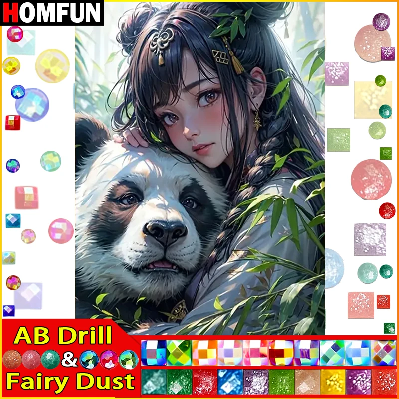 HOMFUN Фея Пыль AB Алмазная картина 