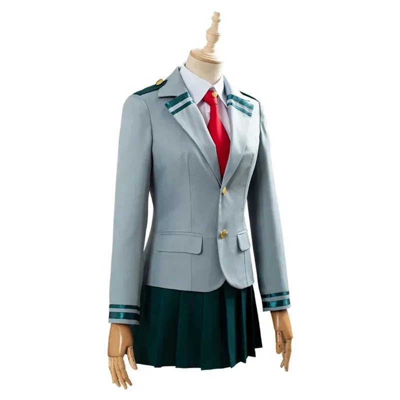 A Boku no Hero Academy My Hero Academy Ochako Uraraka Cosplay Costume Asui Tsuyu Costume School Uniform Girl Dress