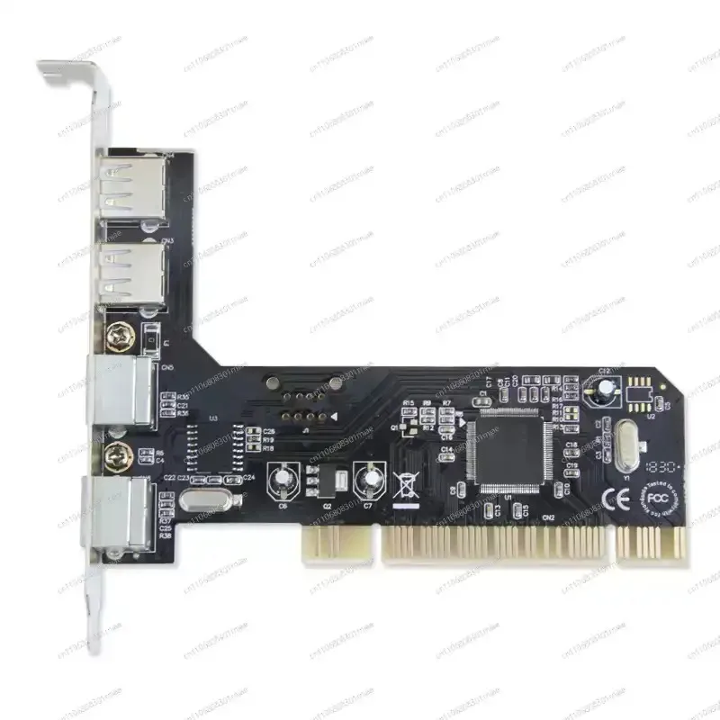 32-bit PCI Expansion Card with Keyboard & Mouse Interface, 2 PS2 Ports + 2 USB 2.0 Ports for Desktop PC