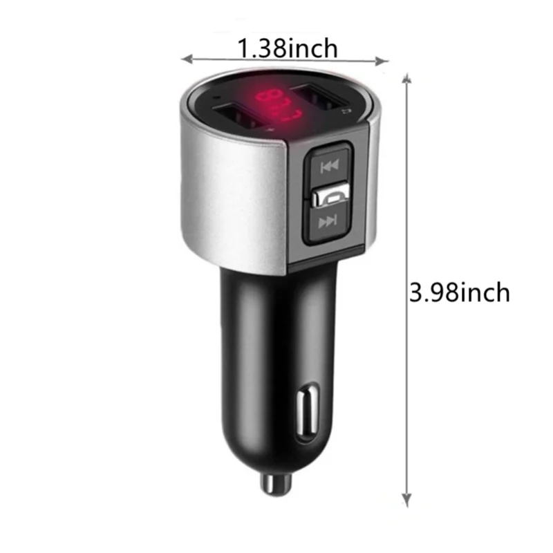 Bluetooth FM Transmitter Audio Aux Modulator Dual USB Fast Car Charger Bluetooth Handsfree Calling Car Kit Car Radio MP3 Player