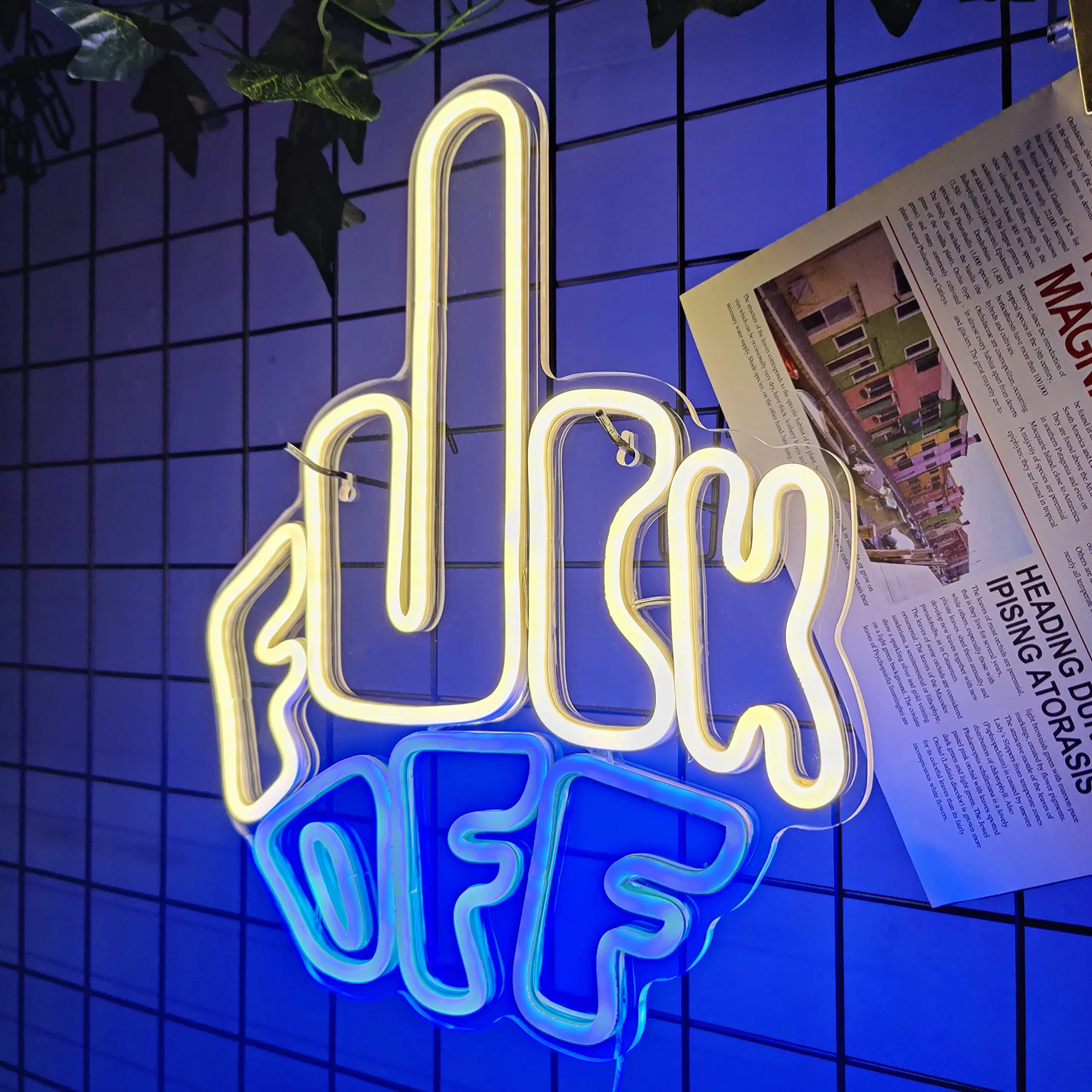F**k Off Neon Sign,Neon Sign for Wall Decor Wall Decor Art Decoration Lettering Party Bar Holiday Decoration