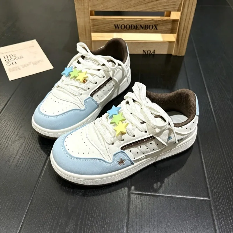 Fashion Trendy Star Decor Women's Sneakers Comfort Casual Loafers 2026 New Polka Dot Splicing Women Shoes Zapatillas De Mujer
