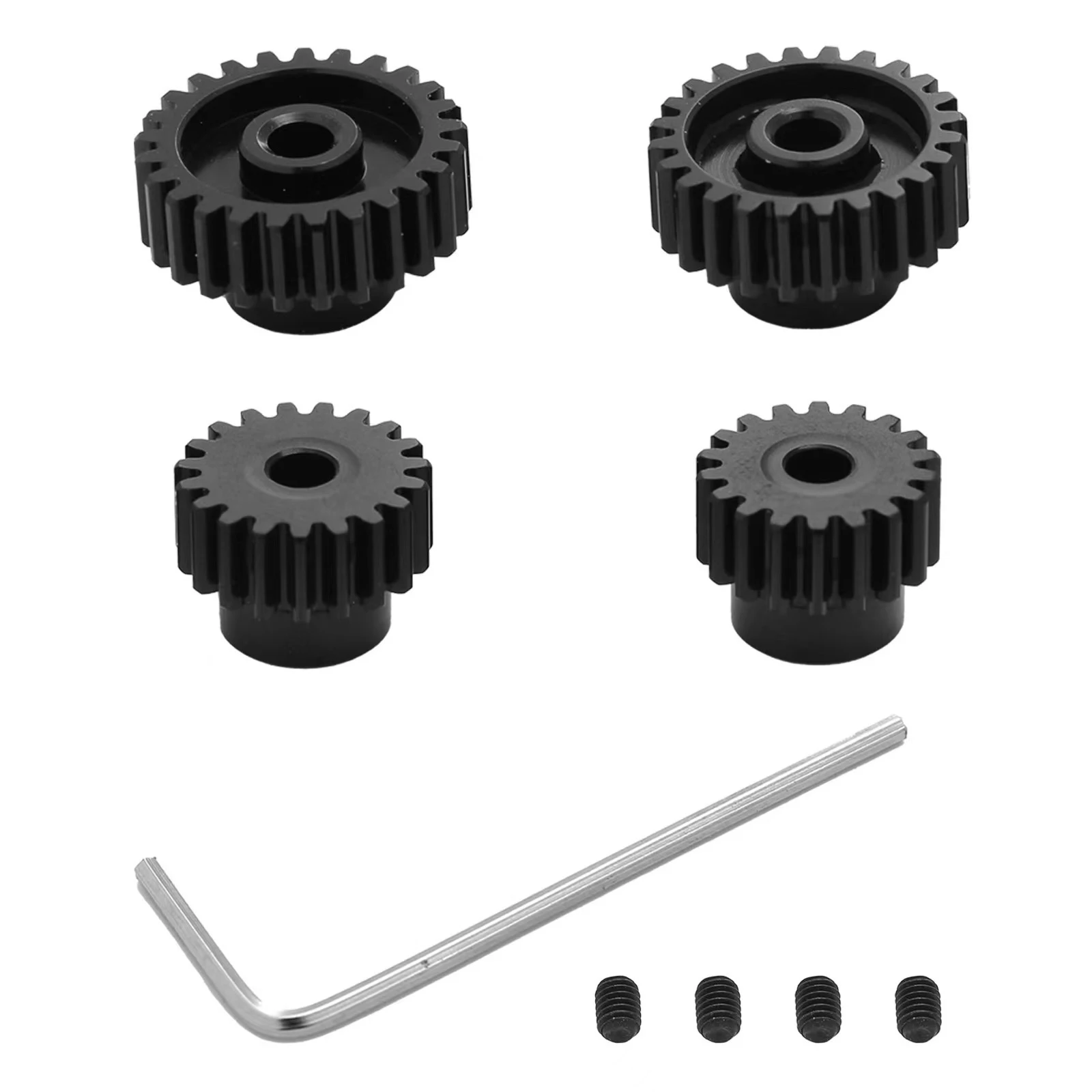 1 Set Aluminium Legierung 18T 19T 23T 24T Motor Getriebe Ritzel Für TAMIYA TT01 TT02 TB02 TA05 Heuschrecke/Wasp 1/10 RC Auto Teile