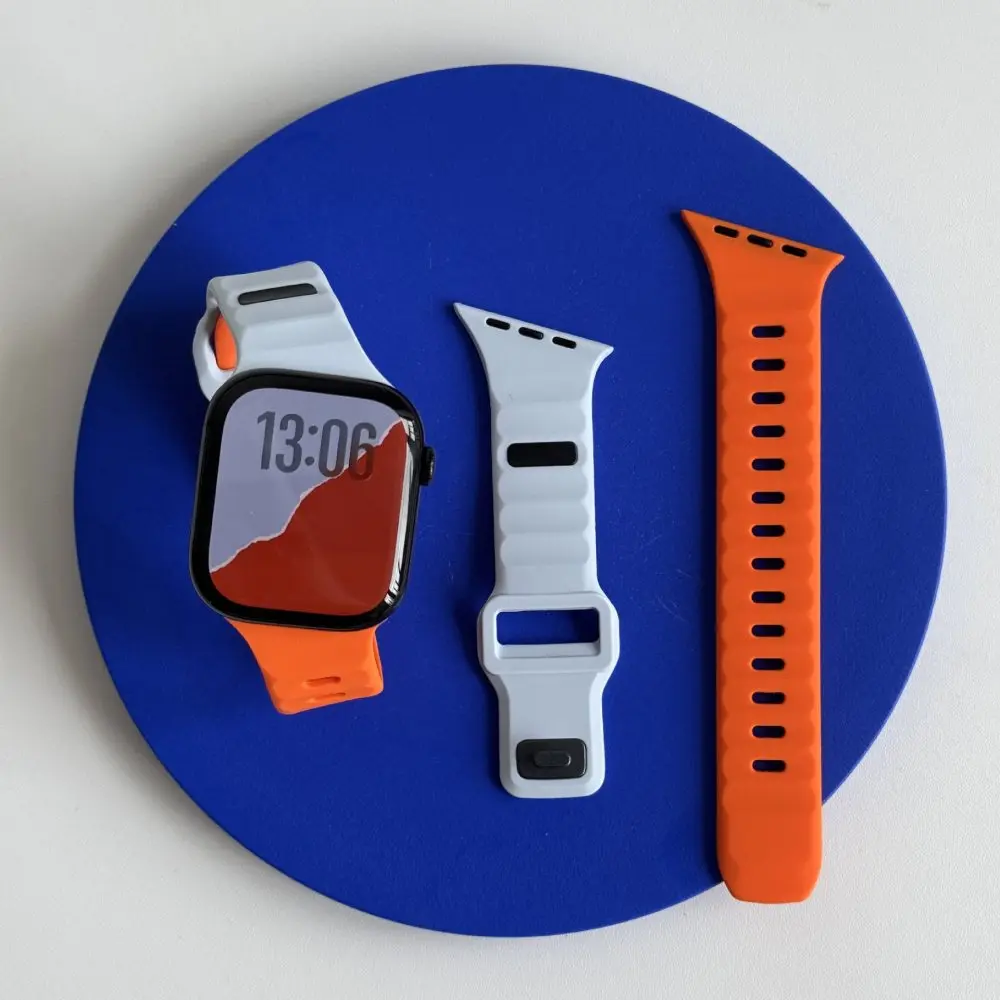 Soft Silicone Sport Watch Band For Apple Watch Ultra 11 10 9 8 7 SE 6 5 4 3 Replacement Wrist Strap Bracelet Accessories