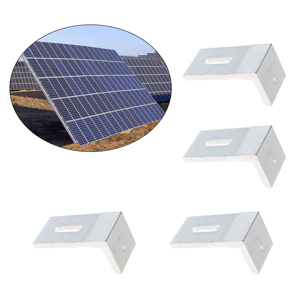 4Set Solar-Panel Mounting Brackets Aluminum Alloy L Foot Solar-Mounting For RVs Trailers Boats Yachts Off Gird Roof Installation