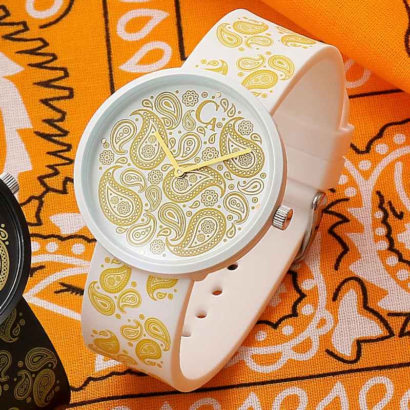 CASIMA 실리콘 스트랩 스포츠 시계, 학생 시계 커플 시계 쿼츠 무브먼트, 방수, 모델 CS2155-1039