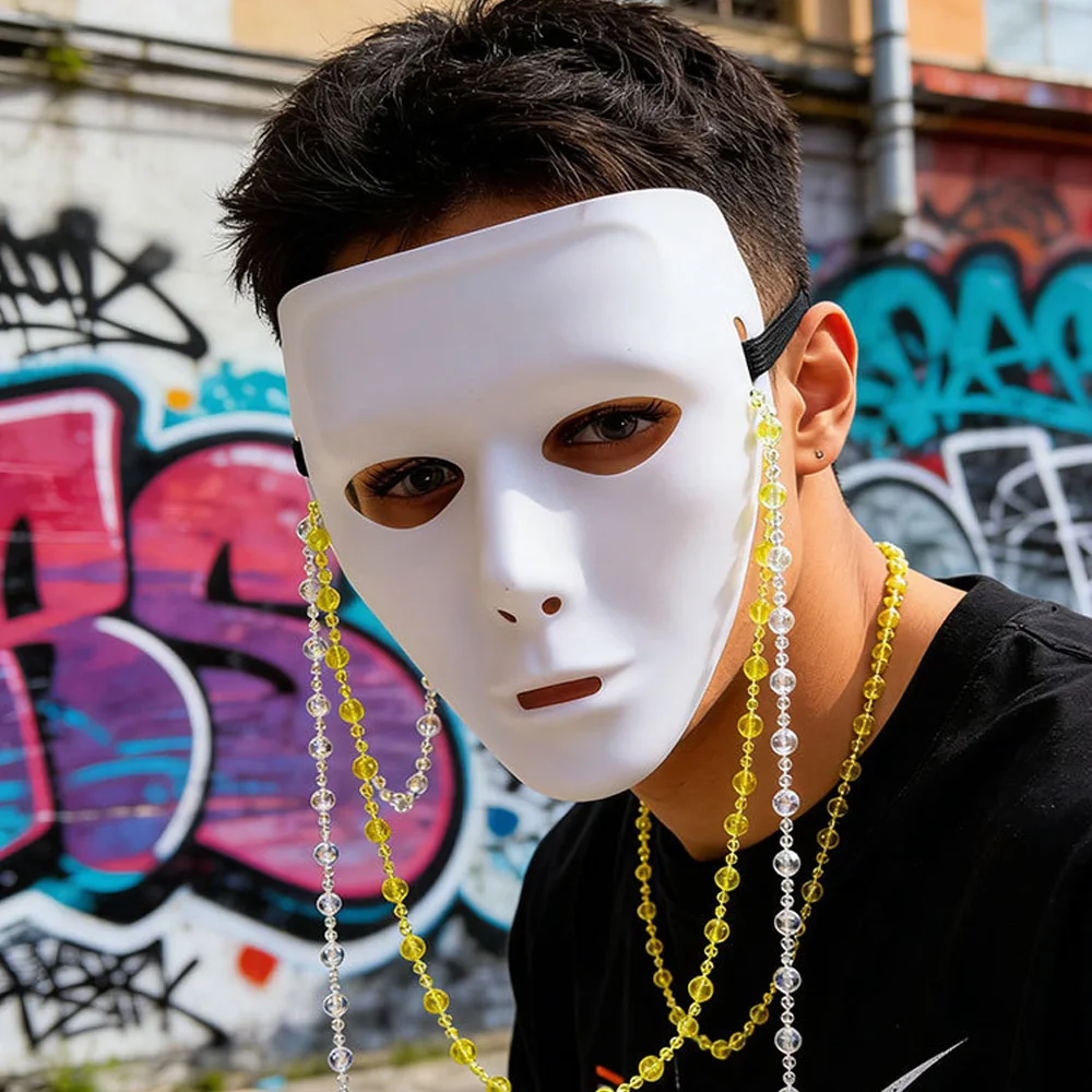 

Half Face Street Dance Masks Cosplay Men and Women Mechanical DJ Plastic Mask Halloween Carnival Dress Up Party Costume Props