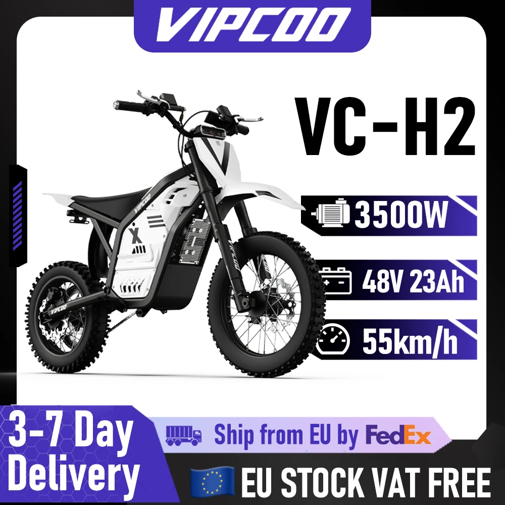Moto électrique tout-terrain VIPCOO 3500W 48V
