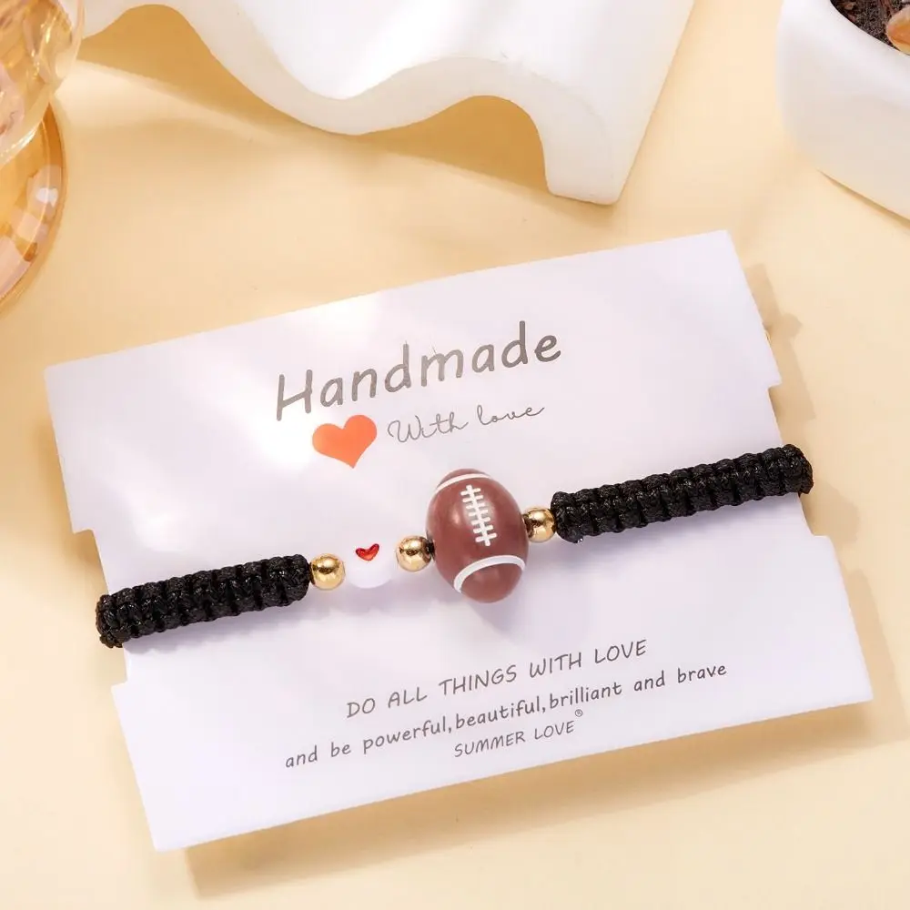 اليدوية كرة السلة البيسبول سوار الكرة الطائرة الراتنج الرياضة نمط المنسوجة سوار مجوهرات اكسسوارات النمط الكوري