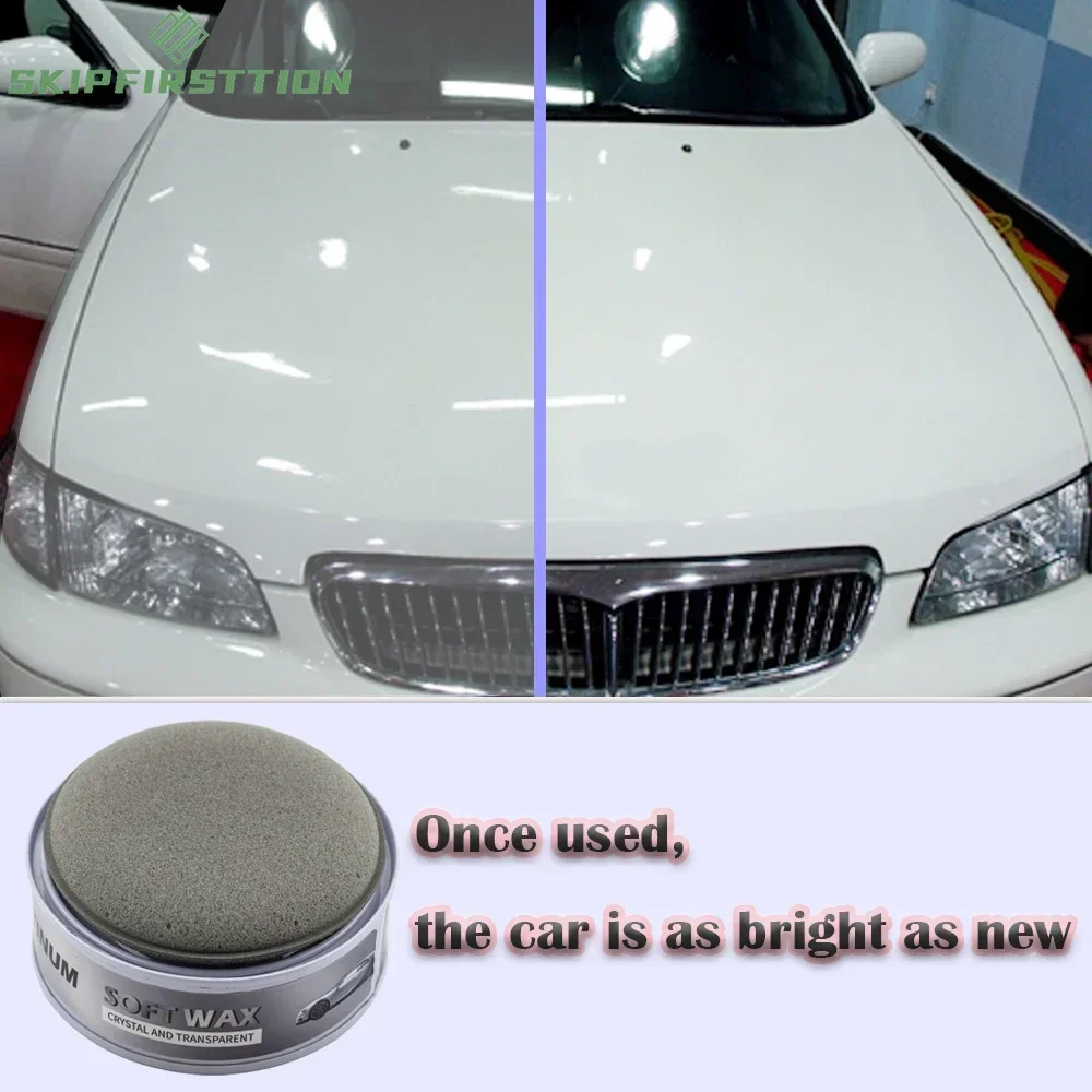 120g Car Wax Crystal-plated Set Car Nano Ceramic Coating Scratch Removal Agent Waterproof Polishing Paste Paint Maintenance Wax