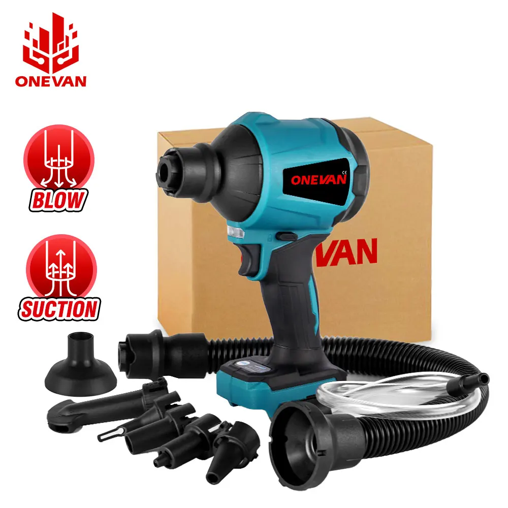 ONEVAN 6IN1 Electric Air Blower 4000RPM Cordless Blower Computer Dust Cleaner Collector Power Tools For Makita 18V Battery