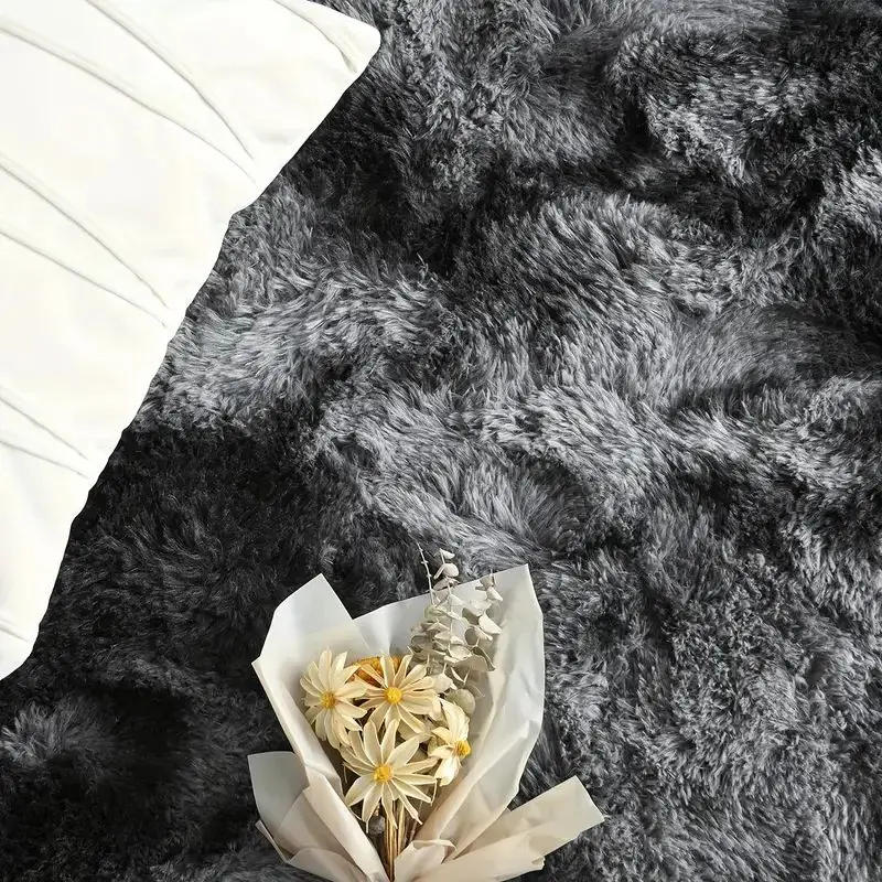 VIKAMA 40x120cm Gradient Tie-Dye Carpet Living Room Bedroom Floor Mats Children's Dormitory Decorative Soft Plush Shaggy Carpet