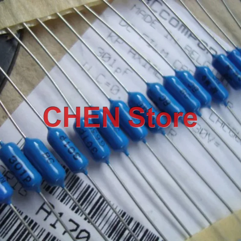 20PCS/lot original VISHAY BC 301PF 630V 4X11MM PH 301 300p Tin film tin foil guitar capacitor free shipping