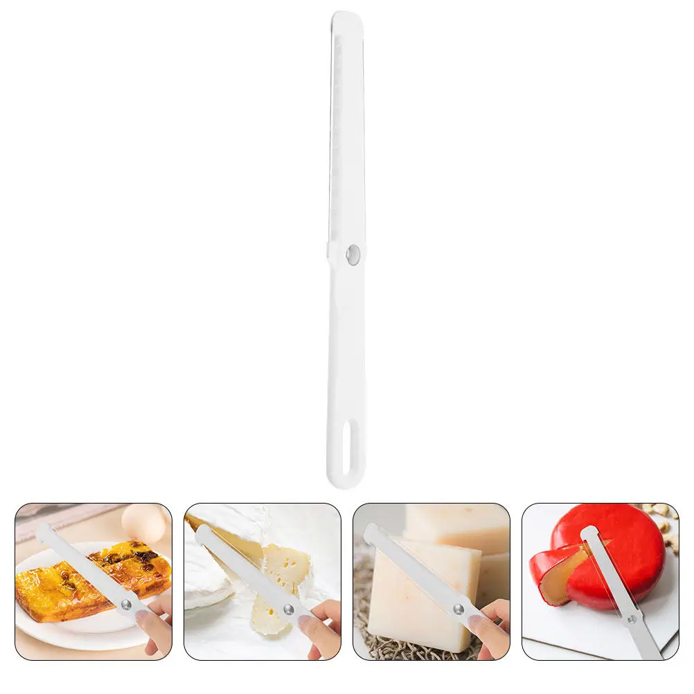 Ergonomic Cheese Cutter Plastic Construction Rugged Blade Design Comfort Grip for Slicing Cheese Butter Puff Pastries Baking