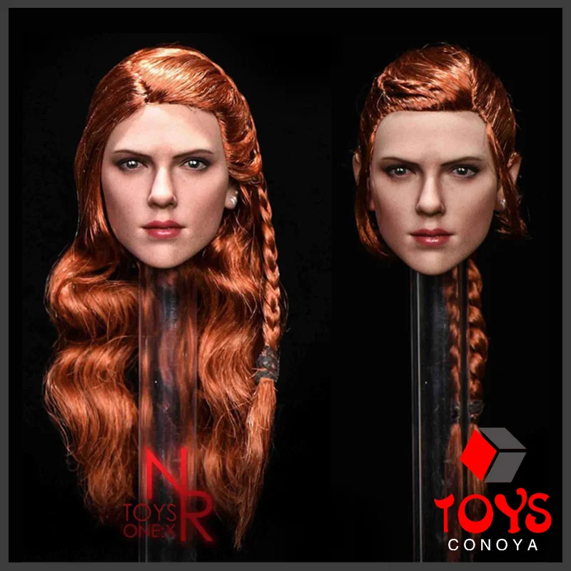 

NRTOYS NR30 1/6 Scarlett Johansson Head Sculpt Female Agent Braid Head Carving Model Fit 12'' Soldier Action Figure Body