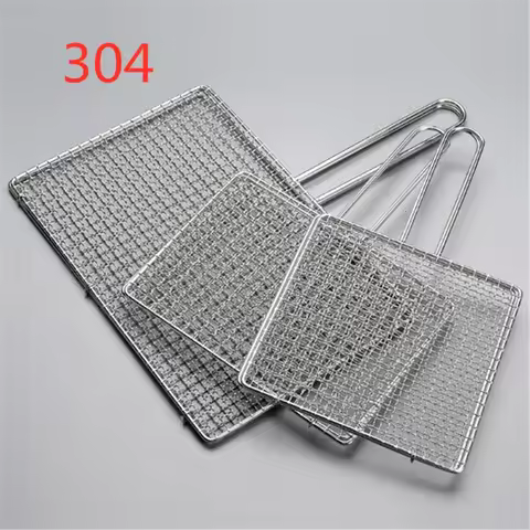304 stainless steel round barbecue BBQ grill net meshes racks grid round grate Steam net Camping Hiking Outdoor Mesh Wire Net