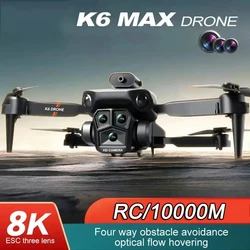 K6 Max Drone 8K GPS Professinal HD Three Cameras Wide Angle Optical Flow Four-way Obstacle Avoidance Quadcopter Toys