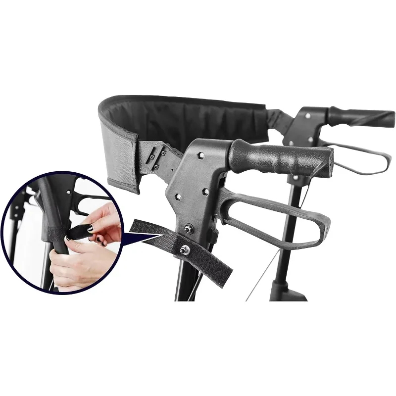Folding Aluminum Rollator Walker with Seat -Practical Home Care Mobility Aid for Seniors & Disabled Individuals
