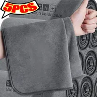 Microfiber Auto Cleaning Towels Car Detailing Towel Washing Dry Cloth Home Door Window Care Thick Strong Water Absorption Gray