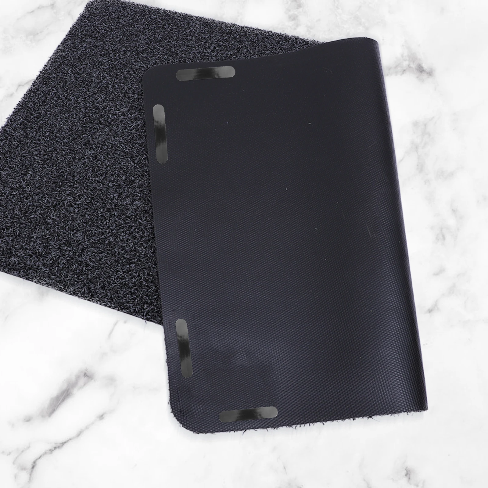 

8pcs Carpet Tape Grippers Reusable Washable Non Slip Rug Pad Stickers Black Corner for Hardwood Floors Bathrooms Safe Kids