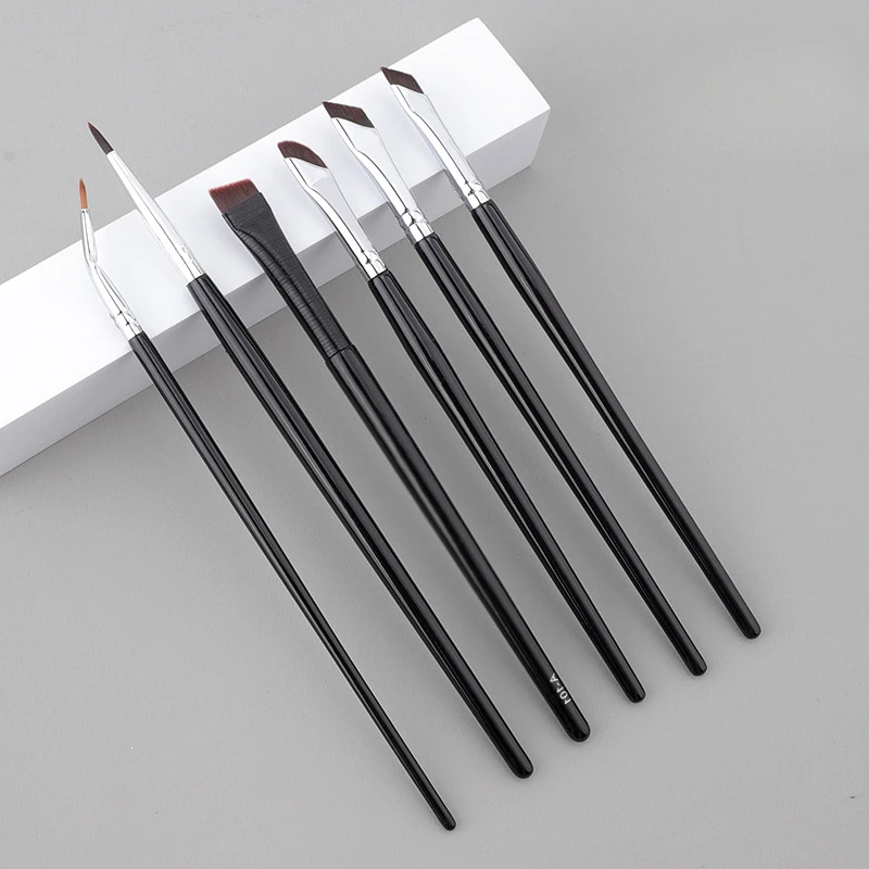 Karsyngirl 6Pcs Upgrade Blade Eyeliner Brush Ultra Thin Fine Angle Flat Eyebrow Brush Under The Eyes Place Makeup Brush