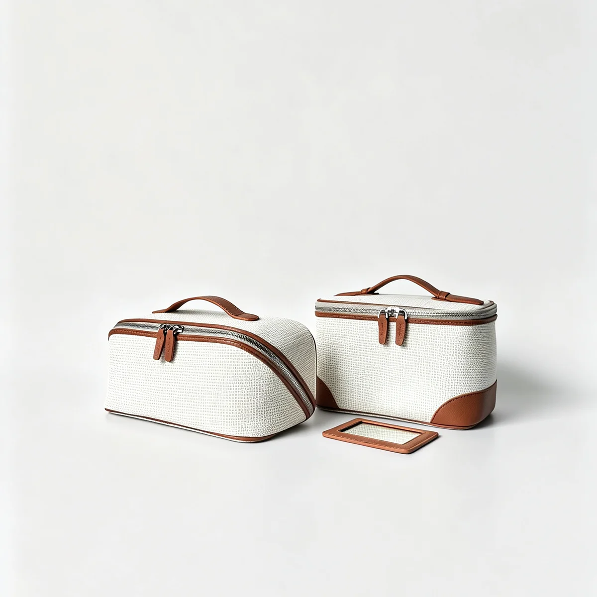Neue Damen-Kosmetiktasche aus Canvas, hochwertigem Leder, große Reisehandtasche, Organizer, Damen-Toilettentasche, Luxustasche – Detail 2