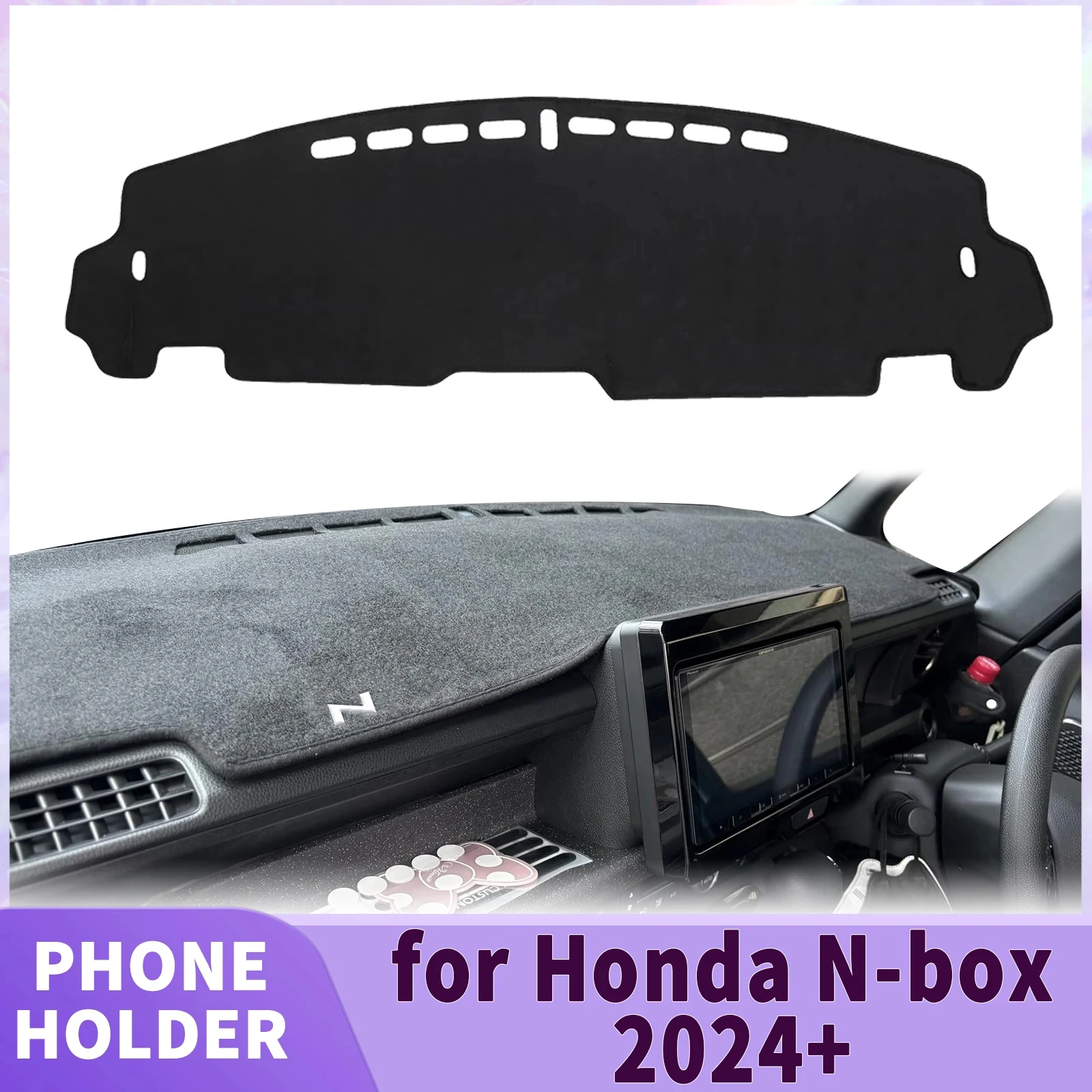 

fit for Honda N-Box Custom JF5 JF6 2024-2026 RHD Car Accessories Dashmat Dashboard Cover Pad DashMat Sunshade Protective Carpet