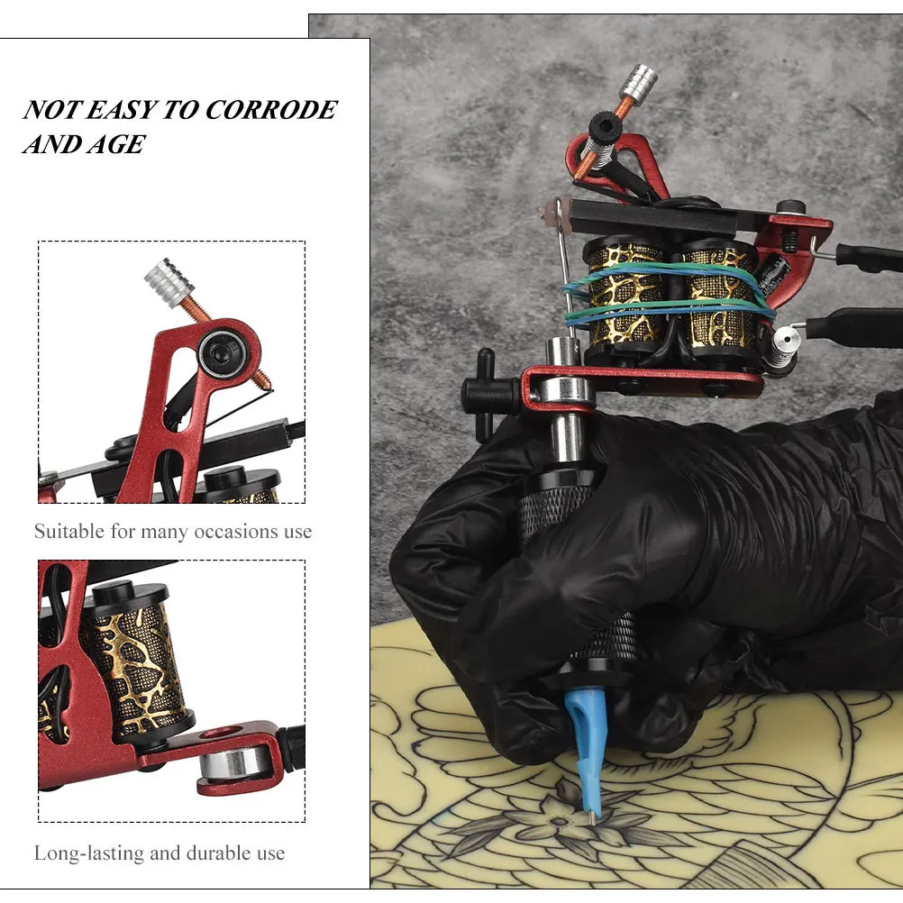 

Iron Tattooing Machine 10 Coils Coil Tattoos Machine DIY Lining Shading Portable Body Art Tool Smooth Low Noise