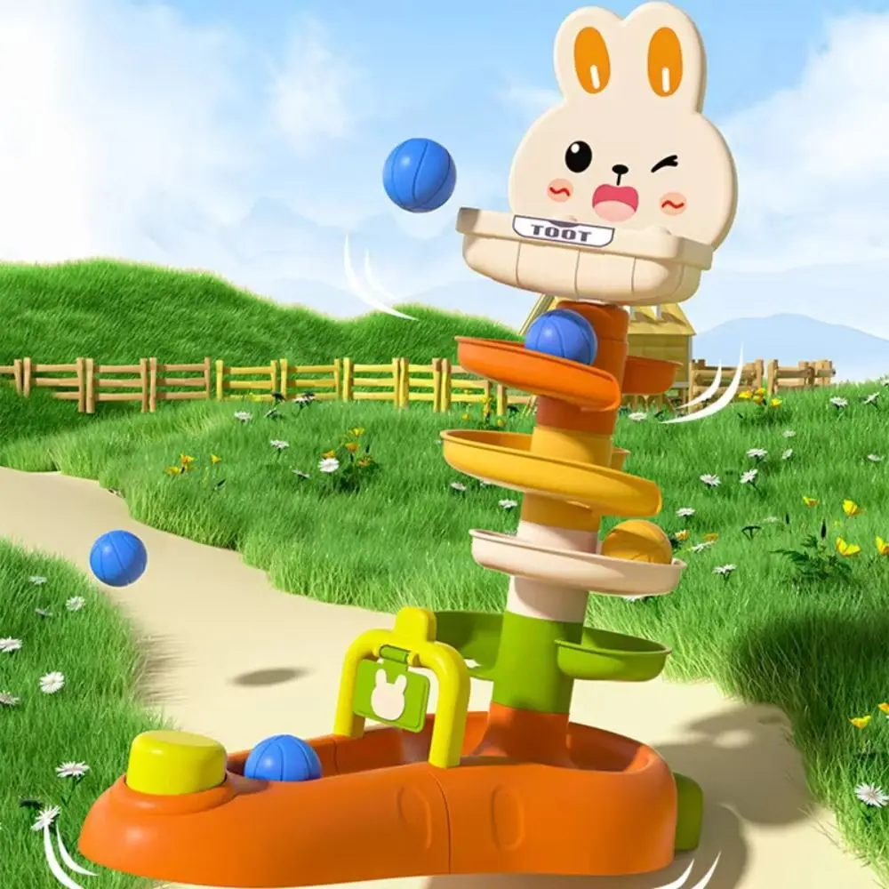 Boule de conception rotative, rouleau de chute, tour tour tourbillonnante, mécanisme de presse, Coordination œil-main, Rail de lapin, jouets de voiture, apprentissage de la connaissance