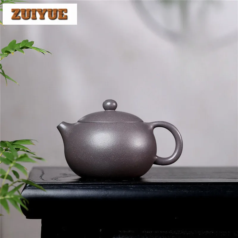 250ml Classic Yixing Purple Clay Teapots Handmade Xishi Pot Raw Ore Azure Mud Kettle With Filter Zisha Teaset Tea Items Supplies