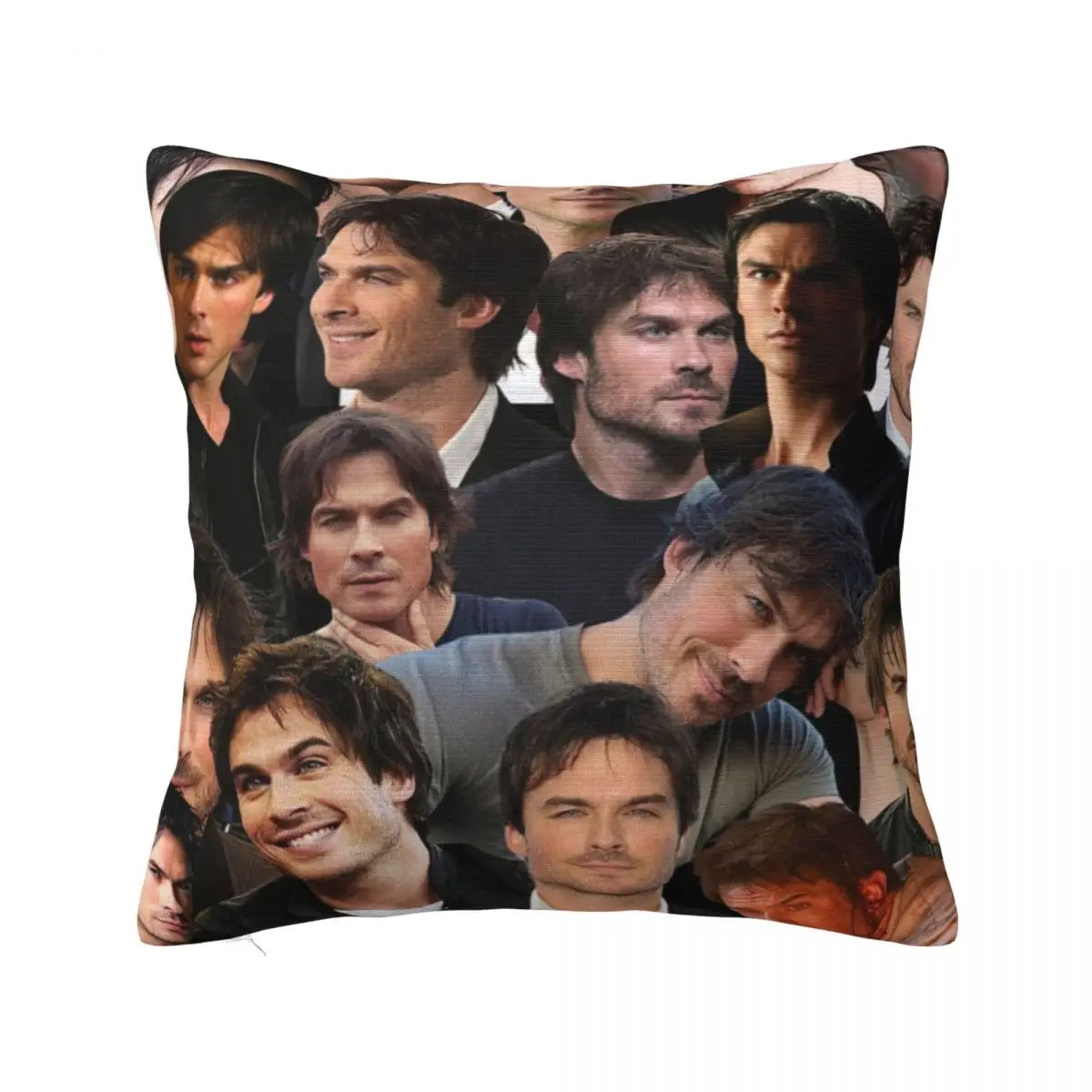 

Ian Somerhalder Photo Collage Pillowcase Soft Polyester Cushion Cover Decorations Pillow Case Cover Seater Zippered 40X40cm