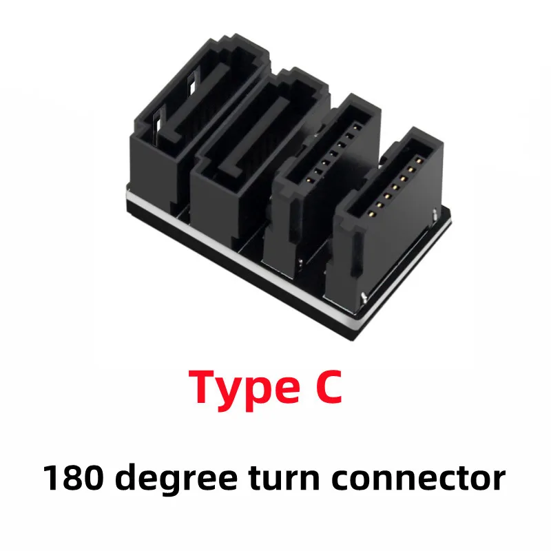 90/180 градусов угловой двухуровневый адаптер SATA 6 ГБ 7 контактов гнездо до 7 контактов штекер для настольных компьютеров материнская плата
