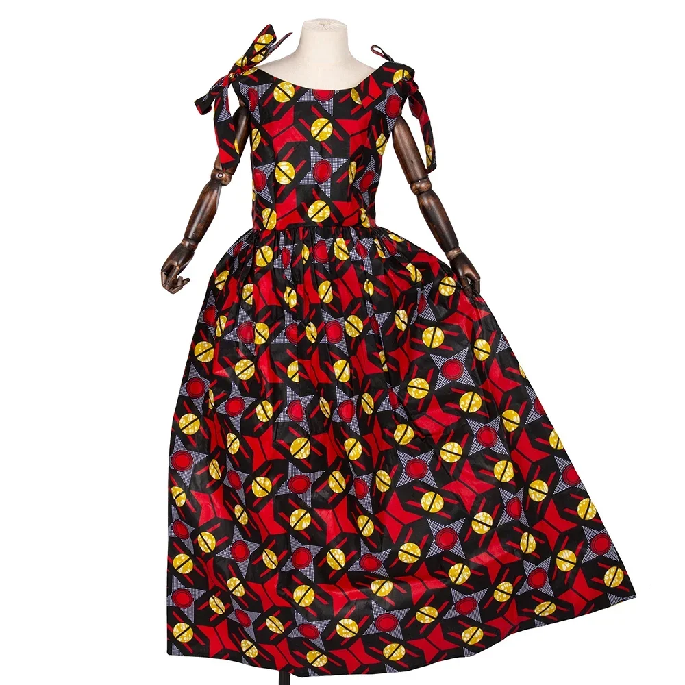 Kinder Mädchen African Dashiki Kleid Gedruckt Vestidos Kinder Nette Party Kleider Afrikanische Kleidung Lange Kleider mit Kopftuch Wyt659