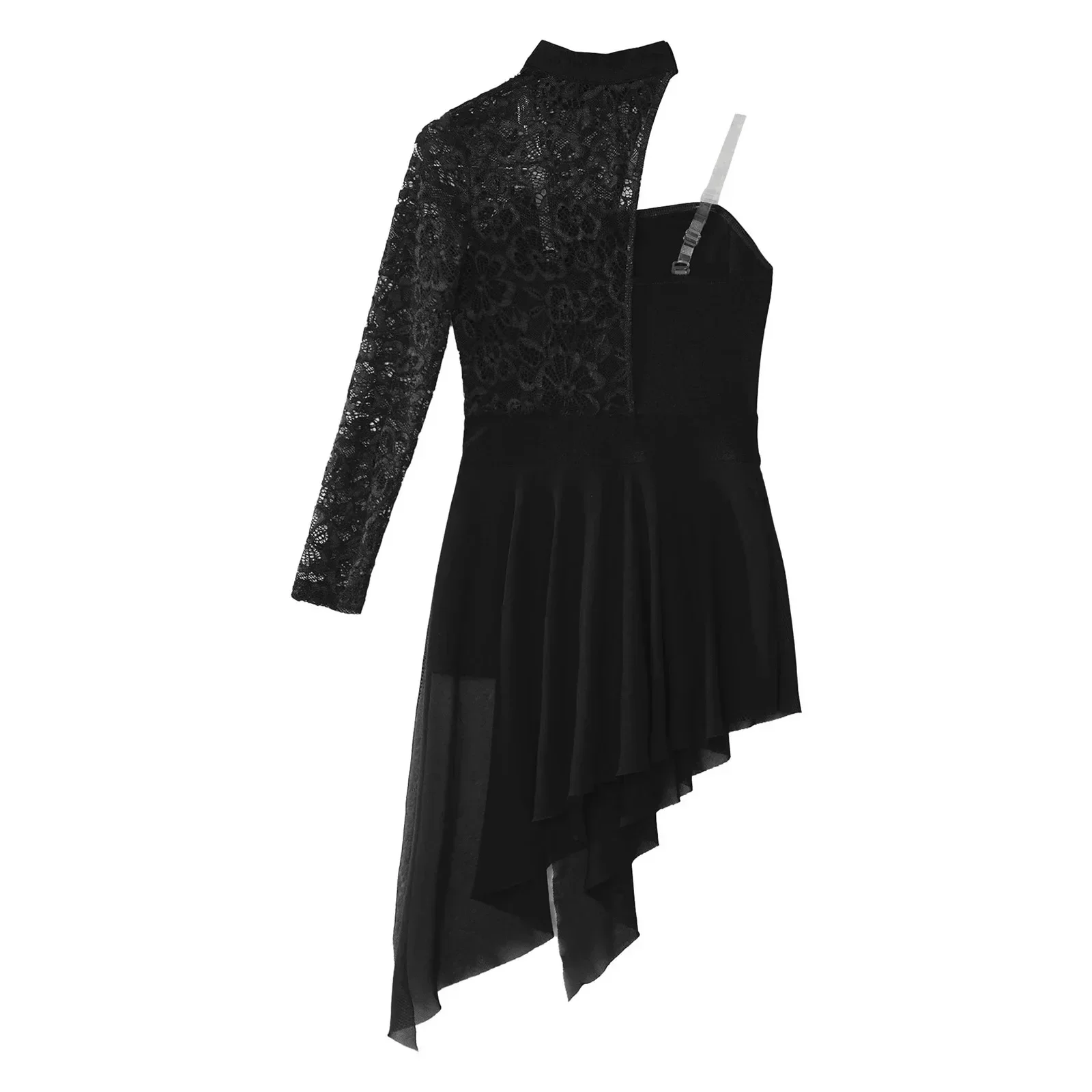 Vestido de baile lírico moderno para niñas, patinaje artístico, Ballet, gimnasia, jazz, leotardo Latino cha-cha, vestidos de baile de encaje Floral