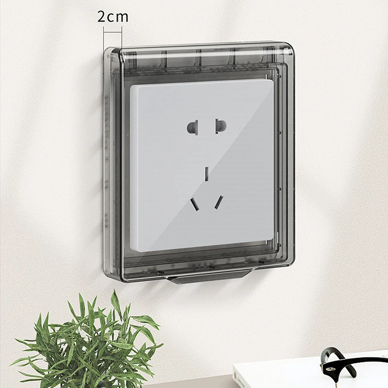 Avoir Wall Switch Waterproof Bathroom Cover Transparent Plastic Child Safety Protector Cover 86 Type Outdoor Electric Socket Box